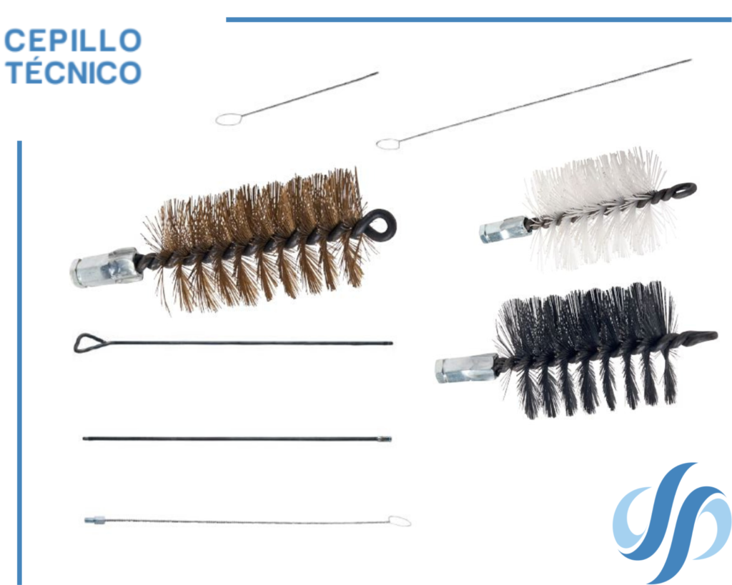 cepillos limpia tubos y varillas Limpieza de tubos de calderas, estufas, hornos de leña y pellets.
Limpieza de tubos de refrigeración y condensador.
Eliminación de residuos en interiores de tubos y orificios, huecos de arandelas.